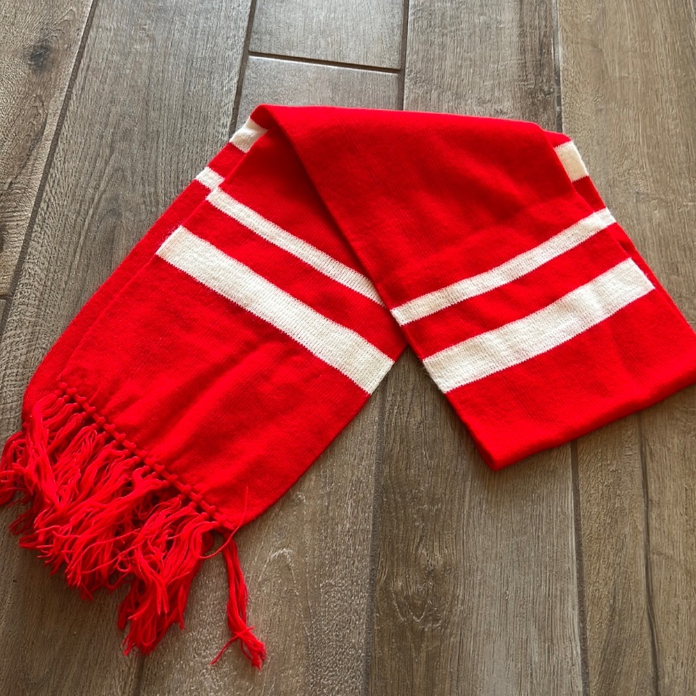 3/$15 Bright red scarf
